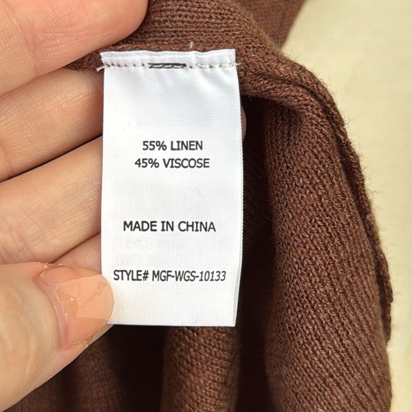 Market & Spruce Linen blend dolman sleeve sweater top, NWT, size small - Picture 5 of 6